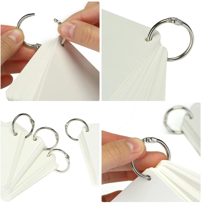 Alt view image 7 of 7 - Loose Leaf Binder Book Rings, 1 Inch, 40 Pack | Metal Binder Rings for Index Cards, Keychains, School, Home, Office, Silver