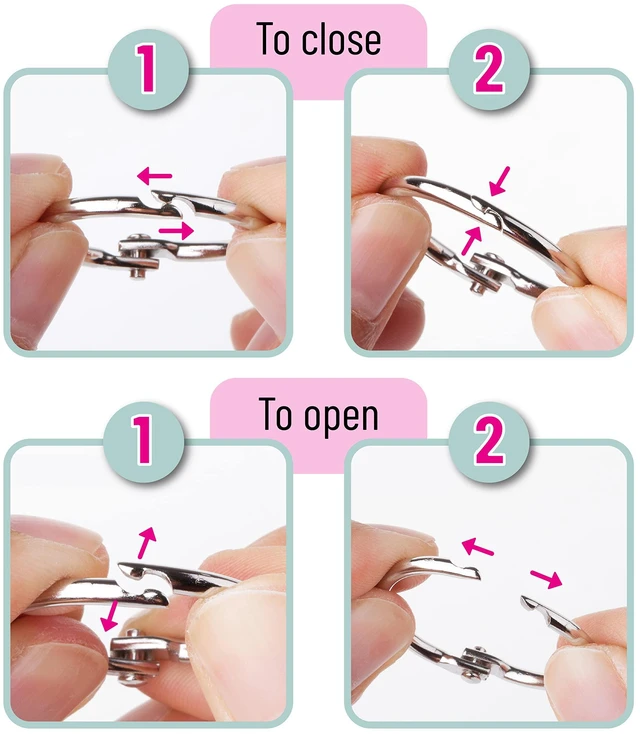 Alt view image 6 of 7 - Loose Leaf Binder Book Rings, 1 Inch, 40 Pack | Metal Binder Rings for Index Cards, Keychains, School, Home, Office, Silver
