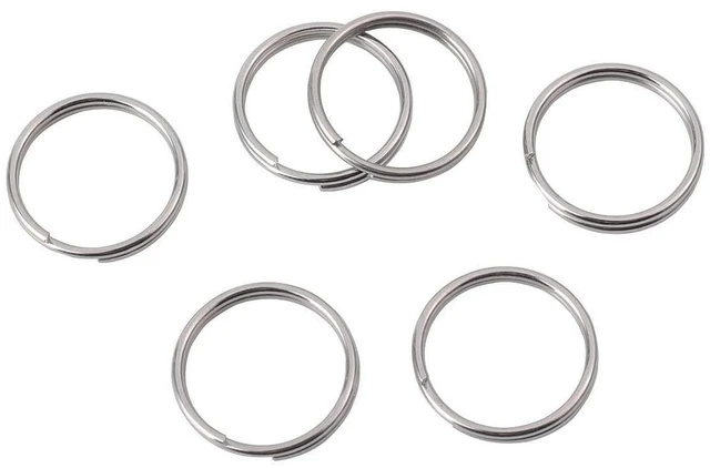 Main image of 1/2 Inch Split Key Rings,Stainless Steel Dog Mini Rings 16mm-50 Pcs | Small Key Chain Ring for Craft,Car Keys,Women and Men Car Key Rings