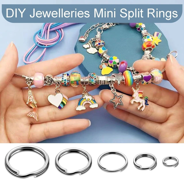 Alt view image 5 of 7 - 100 PCS 6mm Mini Split Ring for Jewelry Making, Double Loops Round Split Jump Rings Necklaces Bracelets Earrings Metal Tiny Keychains Key Rings for Pet Collar Tag DIY Craft Accessories