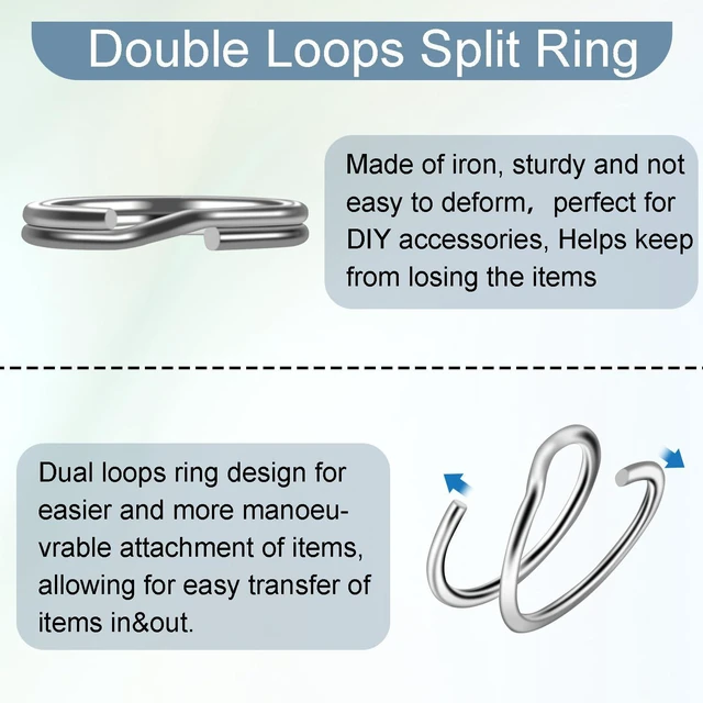 Alt view image 7 of 7 - 100 PCS 6mm Mini Split Ring for Jewelry Making, Double Loops Round Split Jump Rings Necklaces Bracelets Earrings Metal Tiny Keychains Key Rings for Pet Collar Tag DIY Craft Accessories