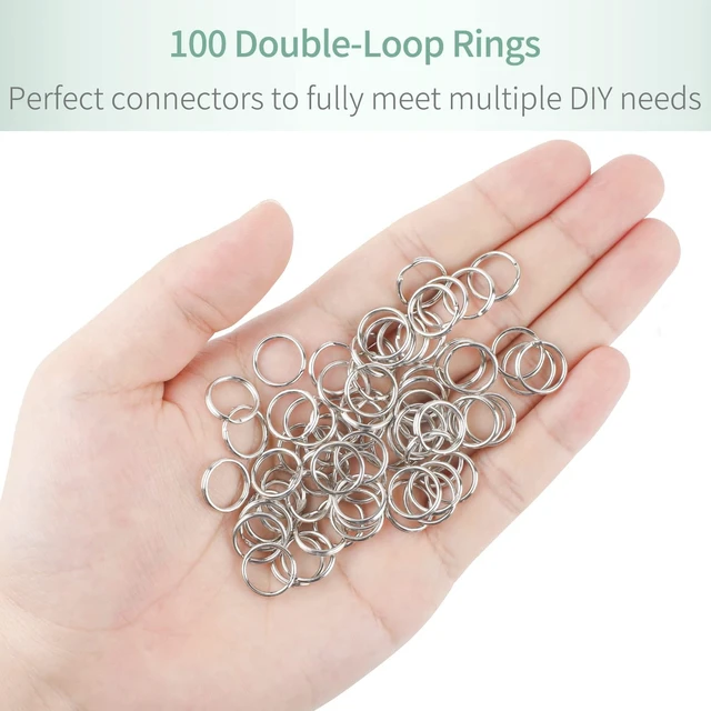 Alt view image 4 of 7 - 100 Pcs 1/2 Inch Split Key Rings Bulk Small Jump Rings Dog Tag Ring | Mini Metal Rings Connectors, Double Loops, Steel, for Car Keys Jewelry Necklaces Bracelets Earrings Crafts Ornaments DIY Arts
