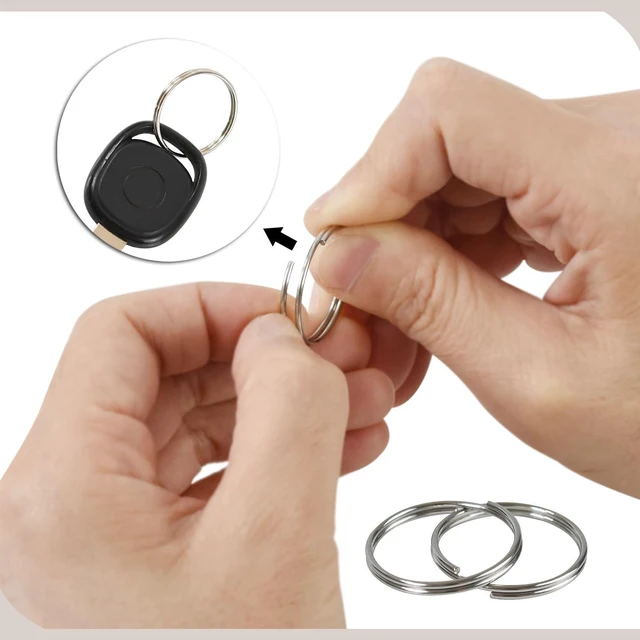Alt view image 4 of 7 - 20 Pcs Key Rings 25mm Round Split Ring for Keychains Keyrings for Home, Car Keys, Craft DIY