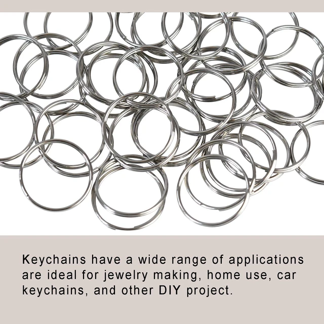 Alt view image 5 of 7 - 20 Pcs Key Rings 25mm Round Split Ring for Keychains Keyrings for Home, Car Keys, Craft DIY