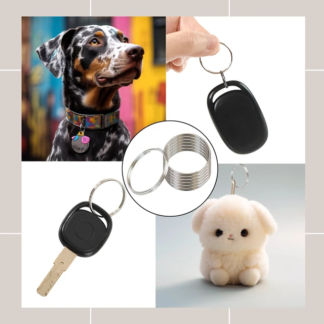 Alt view image 6 of 7 - 20 Pcs Key Rings 25mm Round Split Ring for Keychains Keyrings for Home, Car Keys, Craft DIY