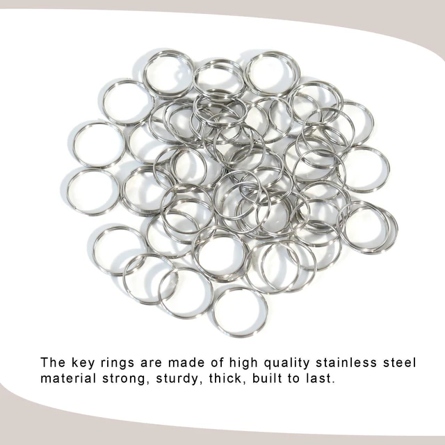 Alt view image 7 of 7 - 20 Pcs Key Rings 25mm Round Split Ring for Keychains Keyrings for Home, Car Keys, Craft DIY