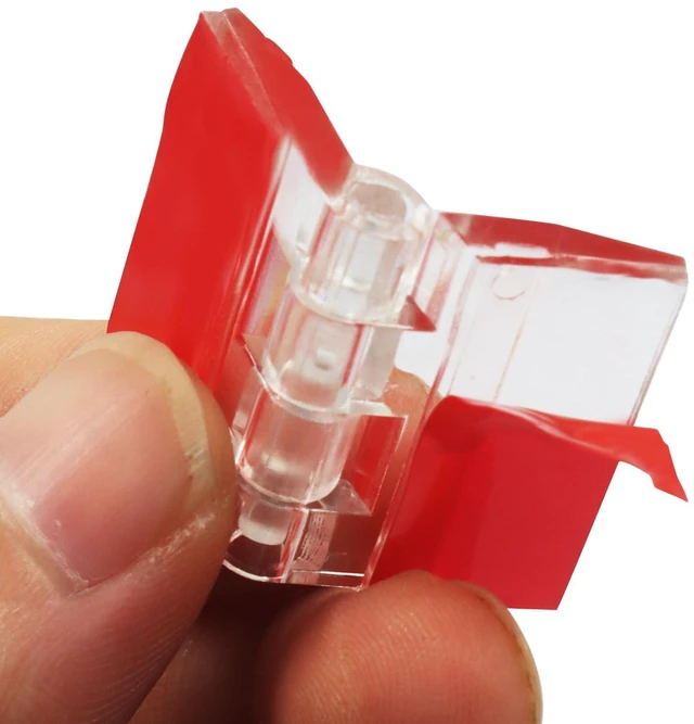 Alt view image 2 of 5 - Acrylic Hinges, 35x25mm, 12Pcs, Clear Plastic | Self-Adhesive, Transparent Piano Hinges, For Cabinet, Drawer, Display Stand, DIY Projects