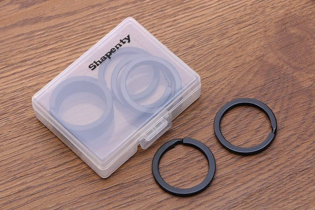 Alt view image 4 of 4 - 1 Inch/25mm Diameter Metal Flat Split Key Chains Rings for Home Car Keys Attachment (Black,10PCS/Box)