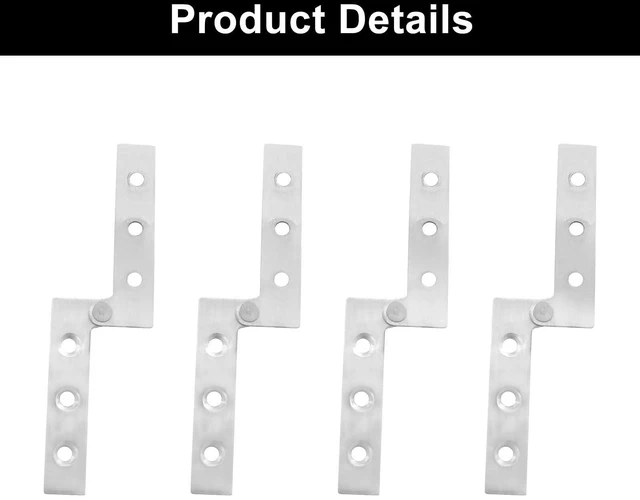 Alt view image 5 of 5 - Door Pivot Hinges, Stainless Steel, 65mm/2.5 in, 10 Pcs | 360 Degree Rotatable, Concealed Hinges, With Screws, For Windows, Door, Cabinet, Cupboard