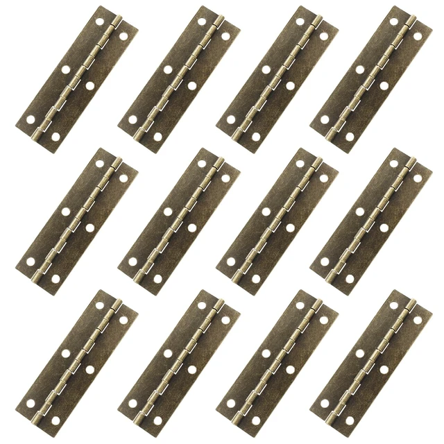 Alt view image 2 of 5 - Metal Foldable Butt Hinge, Bronze, 74 * 23MM, 12PCS | Solid Butt Hinges, Long, Home Furniture Hardware, For Cabinet Door Closet