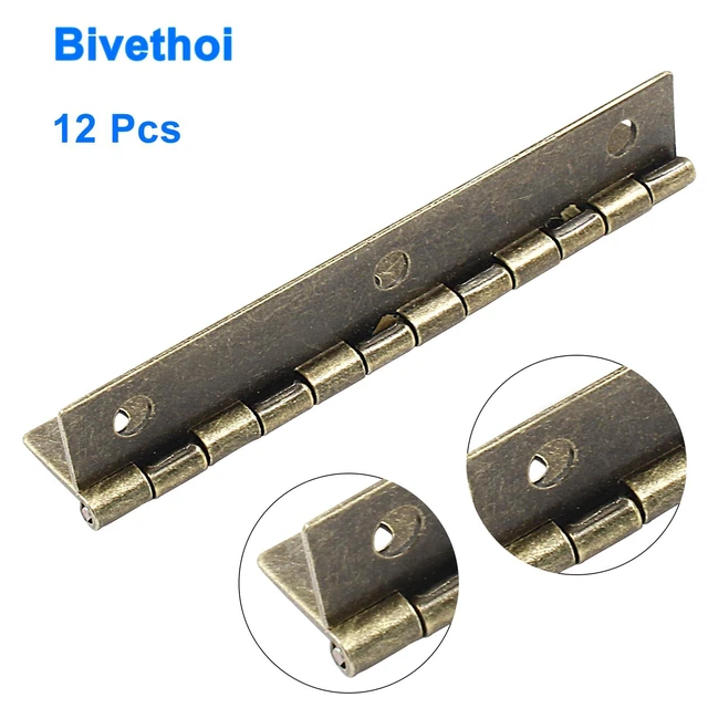 Alt view image 4 of 5 - Metal Foldable Butt Hinge, Bronze, 74 * 23MM, 12PCS | Solid Butt Hinges, Long, Home Furniture Hardware, For Cabinet Door Closet