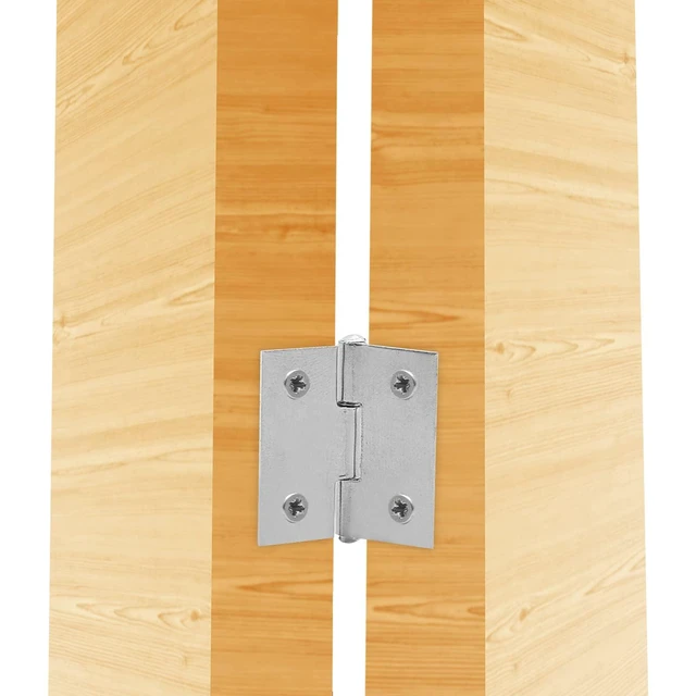 Alt view image 6 of 7 - 12 Pack Butt Hinge 1 Inch Mini Hinges, Silver | 304 Stainless Steel Material, Small Cabinet Hinge, Folding Craft Hinges with Mounting Screws, For Boxes Gate Drawer