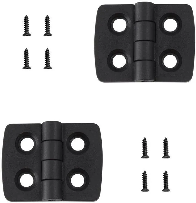 Main image of 2PCS Plastic Hinge 40mmx30mm, Electrical Cabinet Hinge, Black Nylon Door Hinges with Screws