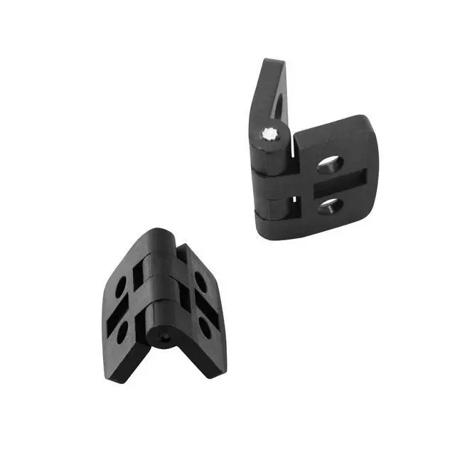 Alt view image 3 of 5 - 2PCS Plastic Hinge 40mmx30mm, Electrical Cabinet Hinge, Black Nylon Door Hinges with Screws