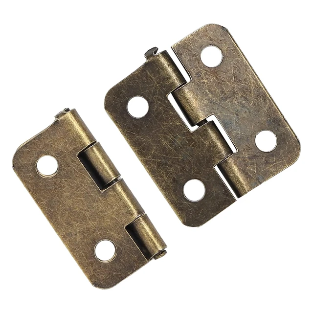 Alt view image 5 of 7 - Mini Hinge 50PCS 18 x 15 mm for Wooden Jewelry Box | Pure Copper, Retro Design, 200 Pieces Replacement Screws, For Crafts Wooden Box Jewelry Chest Cabinet, DIY Accessories