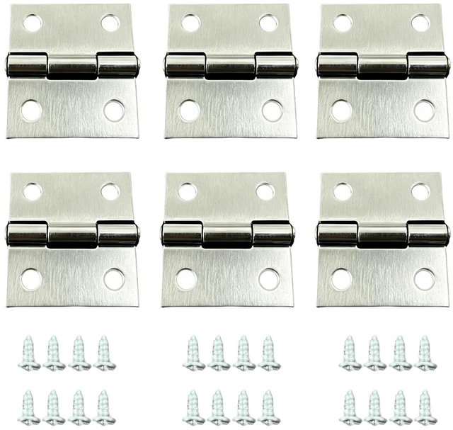 Main image of Stainless Steel Butt Hinges, 1 Inch Mini Folding Hinges with Screws for Cabinet, Drawer, Box, Furniture & DIY Craft