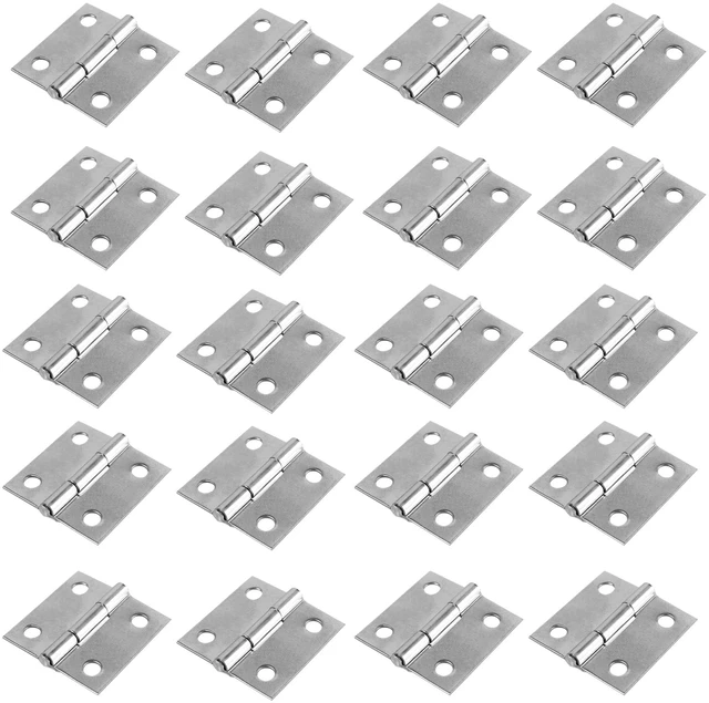 Main image of 20PCS 1 Inch Folding Butt Hinges, Stainless Steel Cabinet Hinges, Small Door Hinges for Wooden Jewelry Box, Crafts, DIY, Drawer, Dressing Cabinet