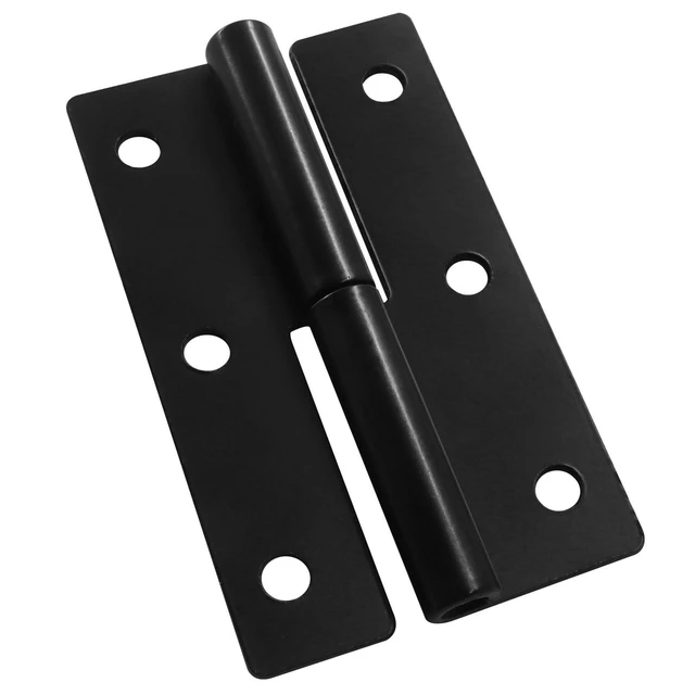 Alt view image 5 of 5 - 2.5 Inch Black Left Off Hinge, 2 Pack | Heavy Duty, H-Shaped, Left Handed, Slip Joint Flag Hinges, Butt Hinges
