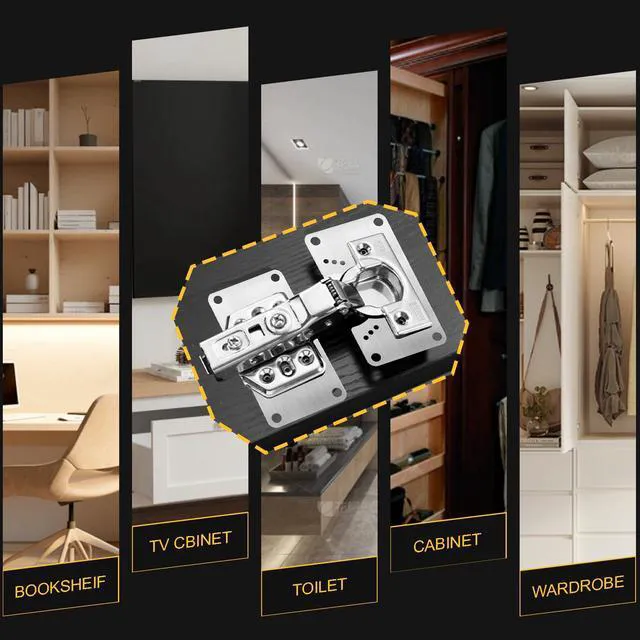 Alt view image 6 of 6 - Cabinets Hinge Repair Plate Brackets, Hinges Repair Board Fixing Plates | 6Pcs Cabinet Hinge Repair Replacement Kit, Universal Stainless Steel Kitchen Cupboard Door Hinge Repair Fixing Plates Screws