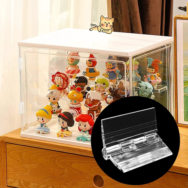 Alt view image 5 of 7 - Plastic Hinges, Clear, 1.34 x 0.98 Inch, 20 Pcs | Transparent Acrylic, Mini Hardware, For Box Handicrafts