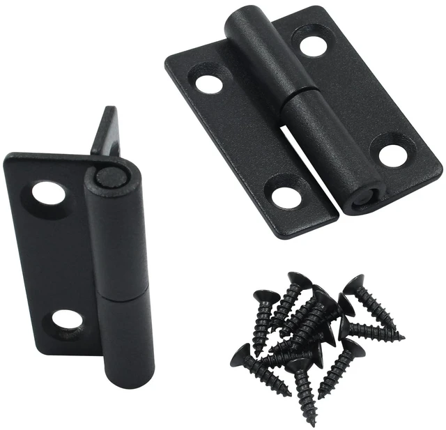 Alt view image 2 of 5 - Black Stainless Steel Lift Off Hinges, 50x36x2mm, 2 PCS | Detachable Slip Joint, Small Flag Hinges for Doors, Right Handedness Options, Right Turn