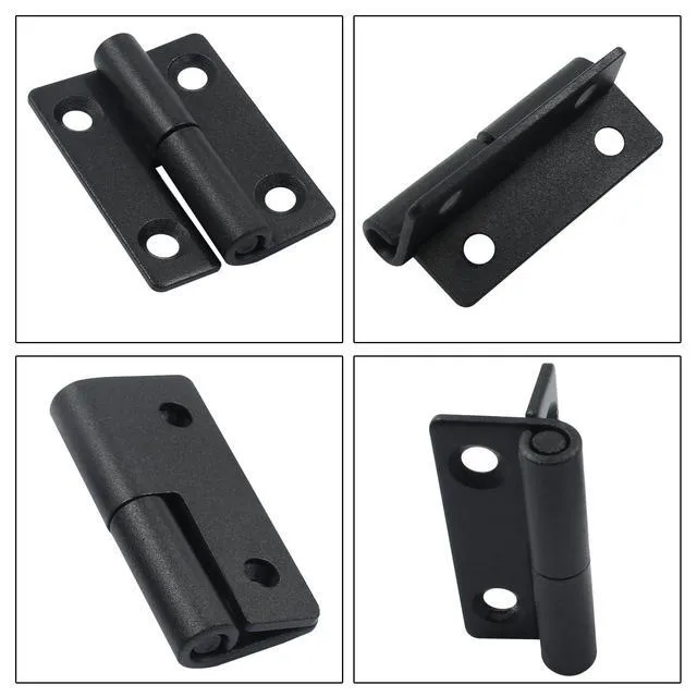 Alt view image 3 of 5 - Black Stainless Steel Lift Off Hinges, 50x36x2mm, 2 PCS | Detachable Slip Joint, Small Flag Hinges for Doors, Right Handedness Options, Right Turn