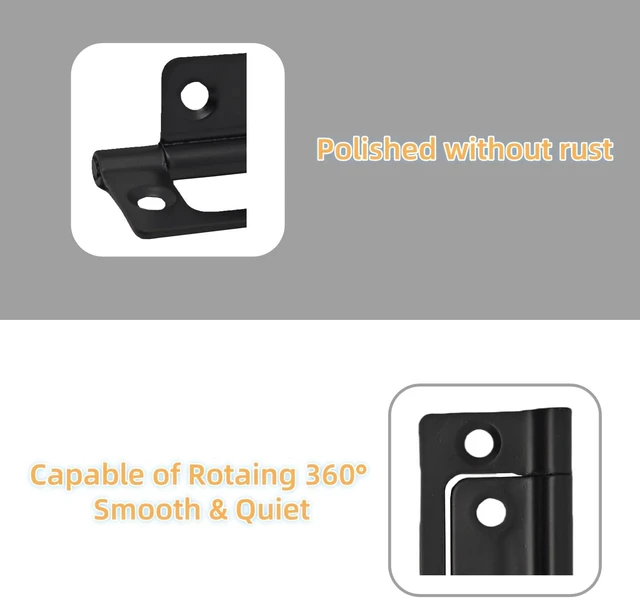 Alt view image 4 of 4 - 6 Pack Non-Mortise Door Hinges with Screws, 2 x 0.9 Inches Bifold Butt Cabinet Hinges for Furniture, Windows, Cupboards (Bronze)