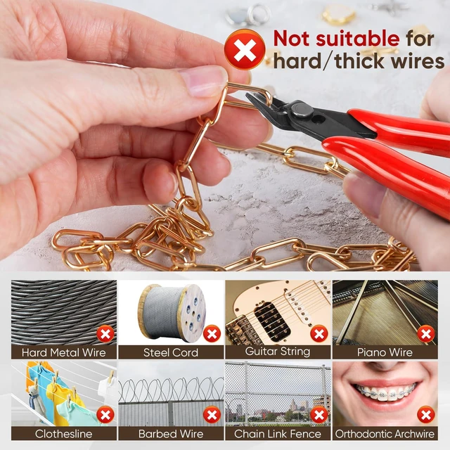 Alt view image 7 of 7 - 5 Inch Flush Cutters, 1 Pack Micro Wire Cutters, Zip Tie Cutter | Precision Sharp Wire Cutters for Crafting, Jewelry Making, Plastic Models, 3D Print, Electronics, Floral, Red