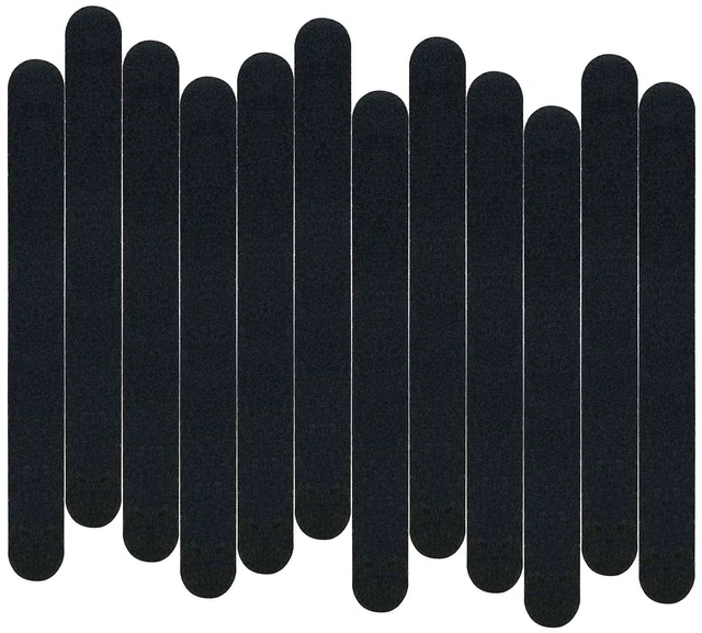 Main image of 12 Pack Professional Emery Boards - 100/180 Grit Nail File Pack for Acrylic and Natural Nails, Black