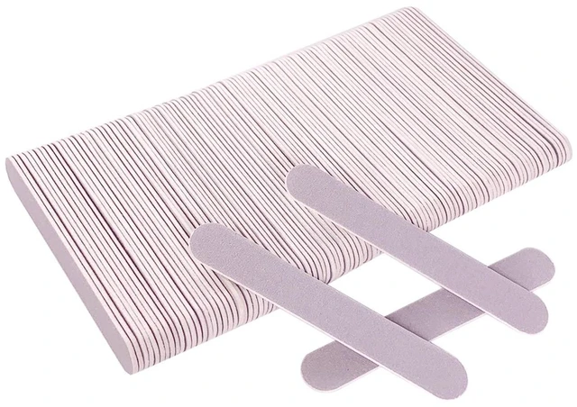 Main image of Mini Nail Files Bulk (100 Pcs), Double Sided Emery Board Nail File for Nature Nails, Manicure Tool Set Disposable Colorful Nail File for Home Salon Use Travel Size Men Women Kids Wood Board