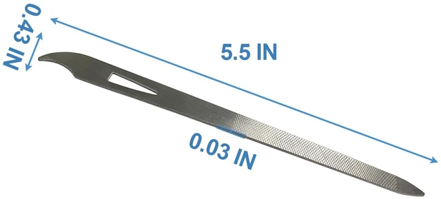 Alt view image 5 of 7 - Nail Files for Natural Nails (6 Pack), Metal Nail File 5.5 Stainless Steel Thin Durable Nail Filer with Curved Sharp Pointed Tip Double Sided Manicure Pedicure Toenails Tools