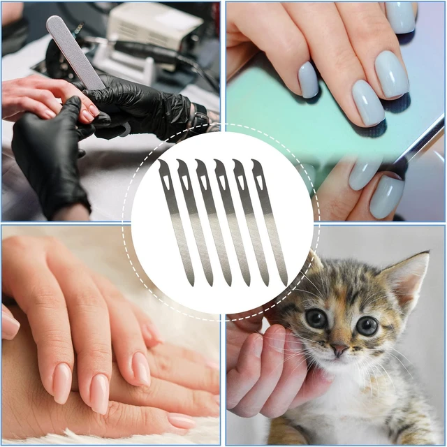 Alt view image 7 of 7 - Nail Files for Natural Nails (6 Pack), Metal Nail File 5.5 Stainless Steel Thin Durable Nail Filer with Curved Sharp Pointed Tip Double Sided Manicure Pedicure Toenails Tools
