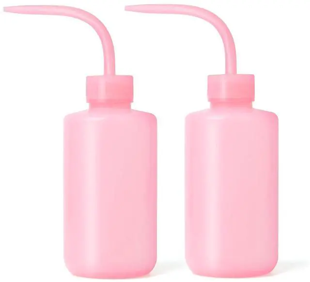 Main image of 2Pcs Small Squeeze Watering Can for Indoor Plants 250 ML Pink | Bend Mouth Watering Can Indoor Plants for Succulents, Water Spray Bottle for Plants Flowers Office House Indoor Garden