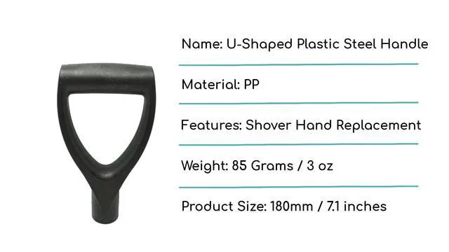 Alt view image 5 of 7 - D Shaped Grip Plastic Shovel Handle Labor-Saving Ergonomic Replacement Garden Camp Winter Shovels Curved Snow Removal Backyard Digging Hand Soft Universal 1.26 x 7.28-inch