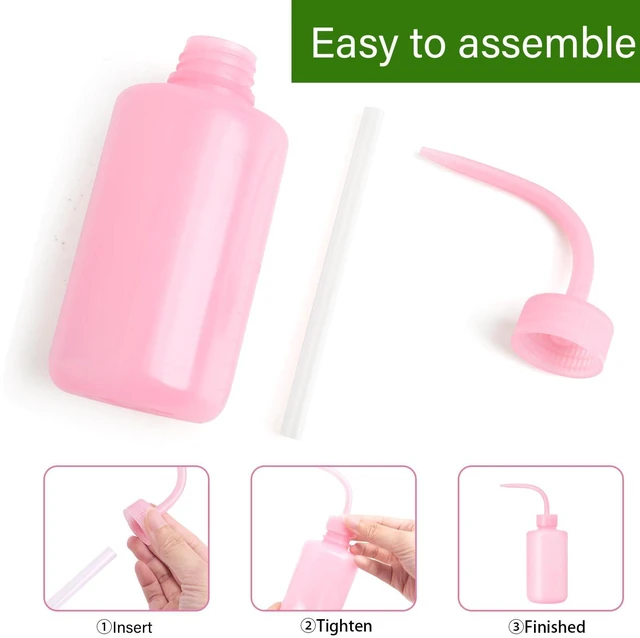 Alt view image 5 of 7 - 2Pcs Small Squeeze Watering Can for Indoor Plants 250 ML Pink | Bend Mouth Watering Can Indoor Plants for Succulents, Water Spray Bottle for Plants Flowers Office House Indoor Garden