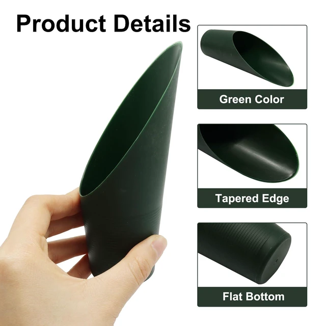 Alt view image 3 of 5 - Bonsai Soil Scoop Plastic Garden Shovel, Green, 1 Pcs, | Colorful Mini Potting Scoop, For Plant Succulent, Lightweight and Stable Design