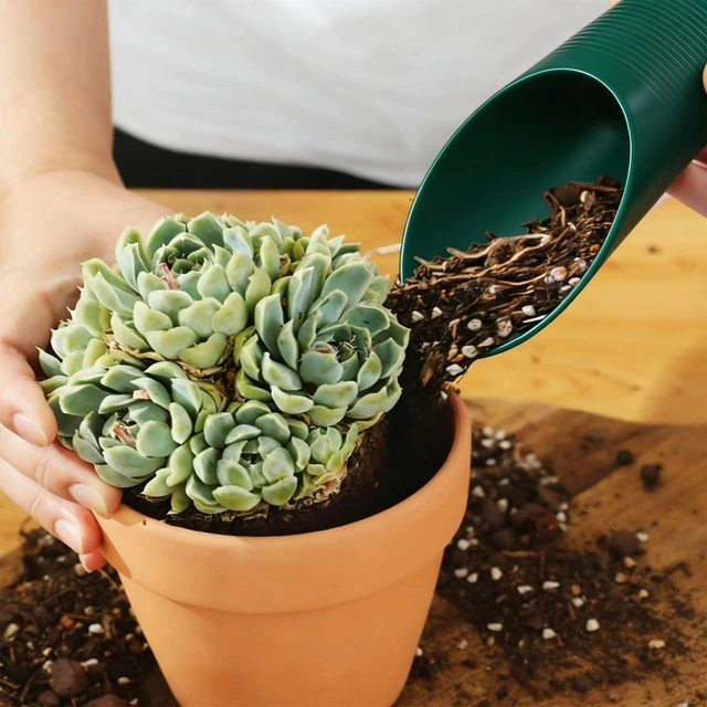 Alt view image 4 of 5 - Bonsai Soil Scoop Plastic Garden Shovel, Green, 1 Pcs, | Colorful Mini Potting Scoop, For Plant Succulent, Lightweight and Stable Design