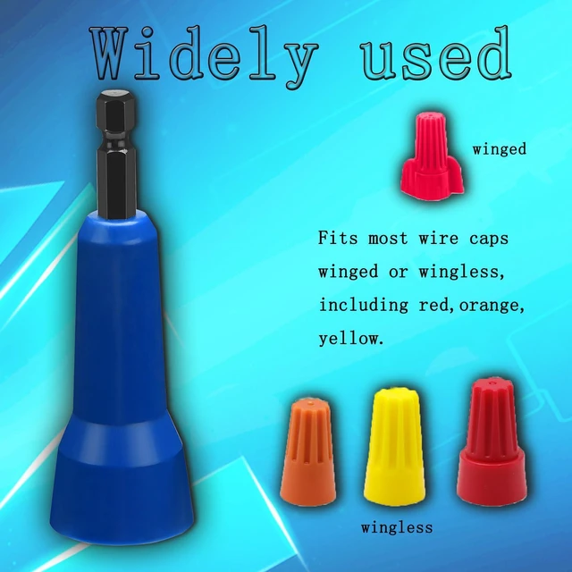 Alt view image 2 of 7 - Wire Nut Driver, Spin Twist Wire Connector Socket | Wire Connector Driver with 1/4" Chuck, Enhanced Wiring Efficiency, 1*Wire Twister Tool+50pcs Wire Caps, Christmas Best Gifts,