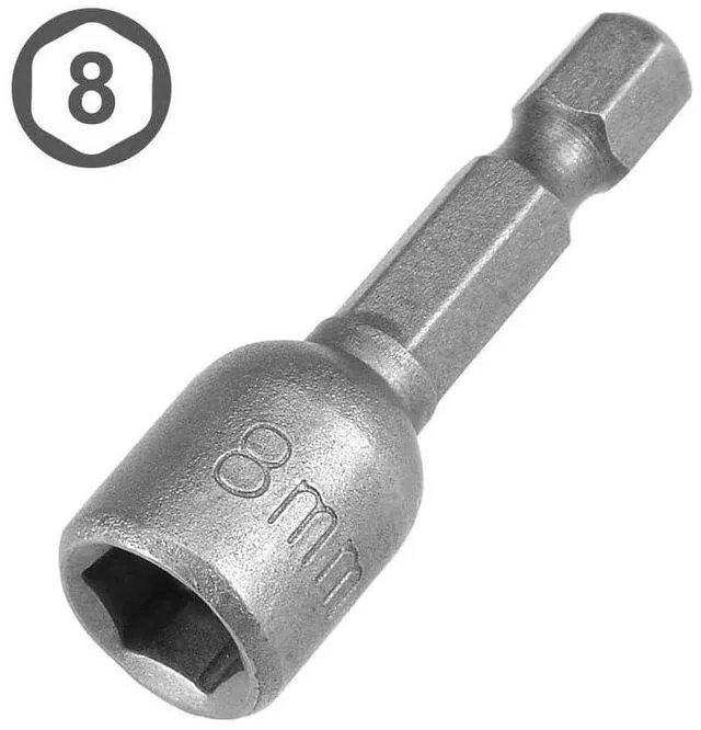 Alt view image 7 of 7 - Set of 5 Magnetic Socket 8mm, 1/4" Hex Shank Drill Adapter for Nut Driver, Power Drills and Impact Socket Adapter, 42mm Length