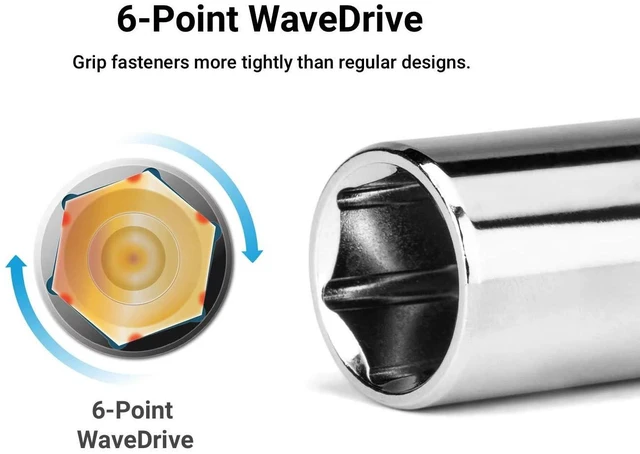 Alt view image 4 of 5 - 1/4 in. Drive 9 mm 6-Point Metric Deep Socket, steel (1-2171)
