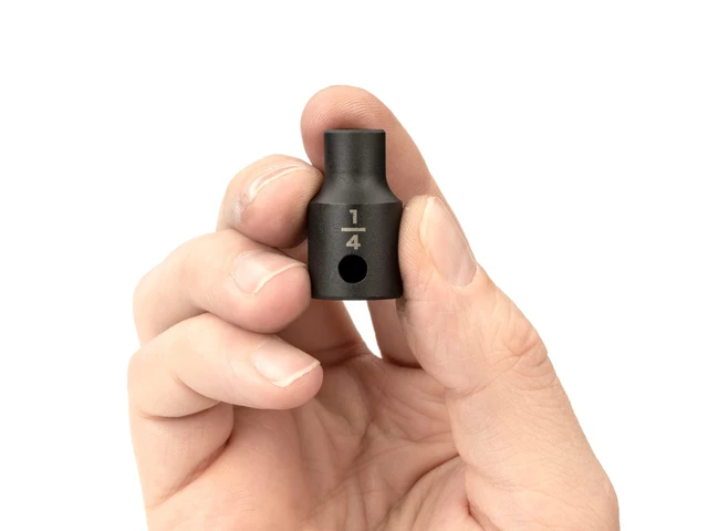 Alt view image 3 of 5 - 3/8 Inch Drive x 1/4 Inch 6-Point Impact Socket | SID12006 | Shallow