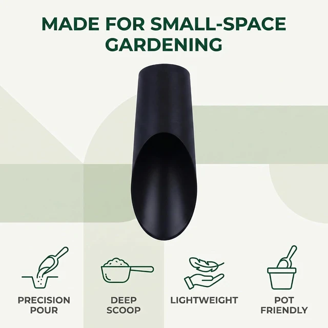 Alt view image 4 of 7 - Black Bonsai Soil Scoops,Plastic Garden Soil Scoops,Colorful Gardening Tools Potting Scoopers Bucket Shovel for Flower Planting Bonsai Potting Garden Soil