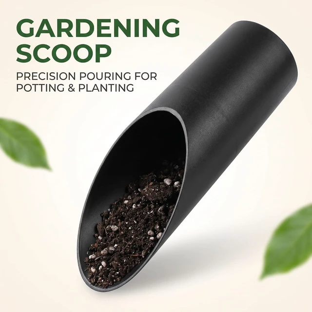 Alt view image 3 of 7 - Black Bonsai Soil Scoops,Plastic Garden Soil Scoops,Colorful Gardening Tools Potting Scoopers Bucket Shovel for Flower Planting Bonsai Potting Garden Soil