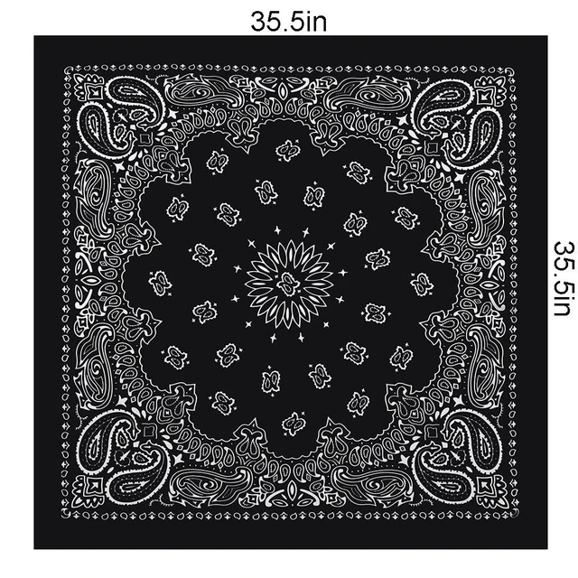 Alt view image 5 of 7 - Women Paisley Hair Square Scarf 35.5", Silk Like Satin Sleeping Bonnet Wrap Nightcap Bandanas Square Scarf Headwear