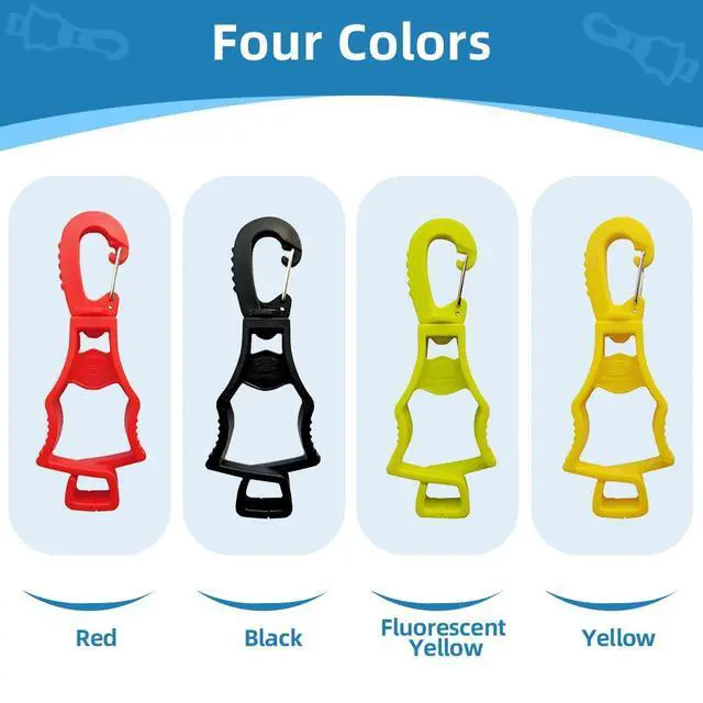 Alt view image 3 of 6 - Work Gloves Grabber Holder Clip to Pants, 2 Pieces Red