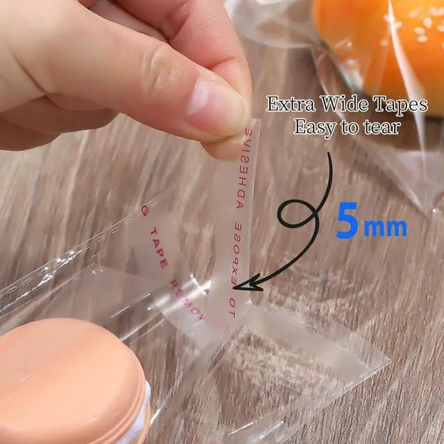 Alt view image 3 of 6 - 1.5"x1.5" 3.2Mil Small Cellophane Bags 200Pcs Self Sealing Jewelry Bag | Thick Crystal Mini Resealable Clear Bags for Packaged Jewelry,Ring,Earring,Tape Upgrade To 5mm,RONSBILL