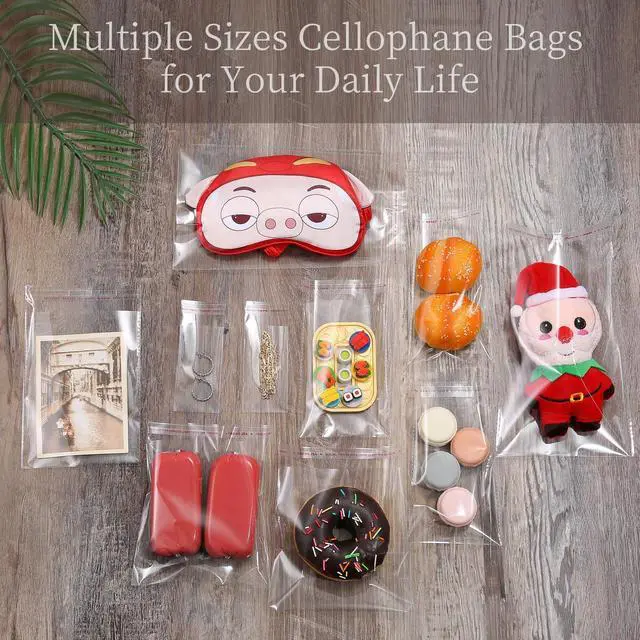 Alt view image 4 of 6 - 1.5"x1.5" 3.2Mil Small Cellophane Bags 200Pcs Self Sealing Jewelry Bag | Thick Crystal Mini Resealable Clear Bags for Packaged Jewelry,Ring,Earring,Tape Upgrade To 5mm,RONSBILL