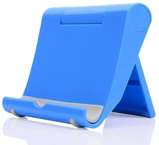 Main image of Cell Phone Stand, Desktop Holder for Smartphones, Phones & Tablets (Blue)