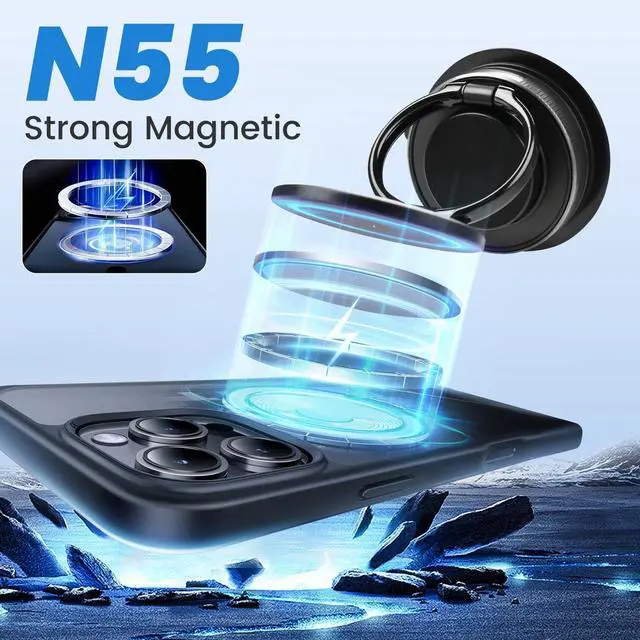 Alt view image 2 of 7 - Magnetic Car Phone Holder for MagSafe Updated Strong Suction Cup Car Phone Mount for Dashboard Windshield Middle Screen 360° Rotatable & Adjustable for All the Cellphones