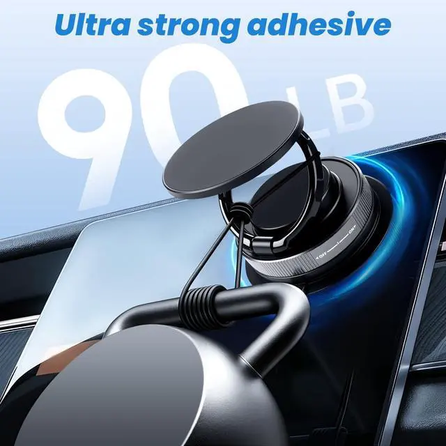 Alt view image 5 of 7 - Magnetic Car Phone Holder for MagSafe Updated Strong Suction Cup Car Phone Mount for Dashboard Windshield Middle Screen 360° Rotatable & Adjustable for All the Cellphones